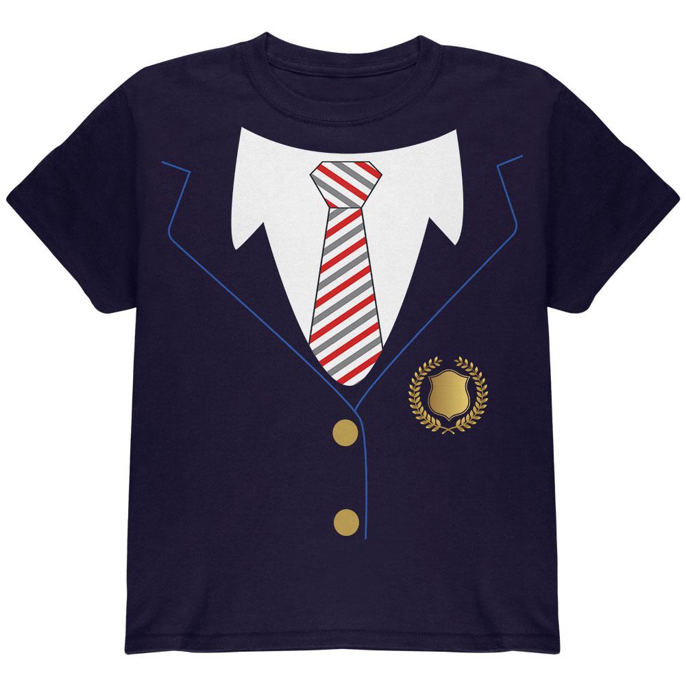 Halloween American School Girl Costume Youth T Shirt Youth T-Shirts Old Glory LG Navy 