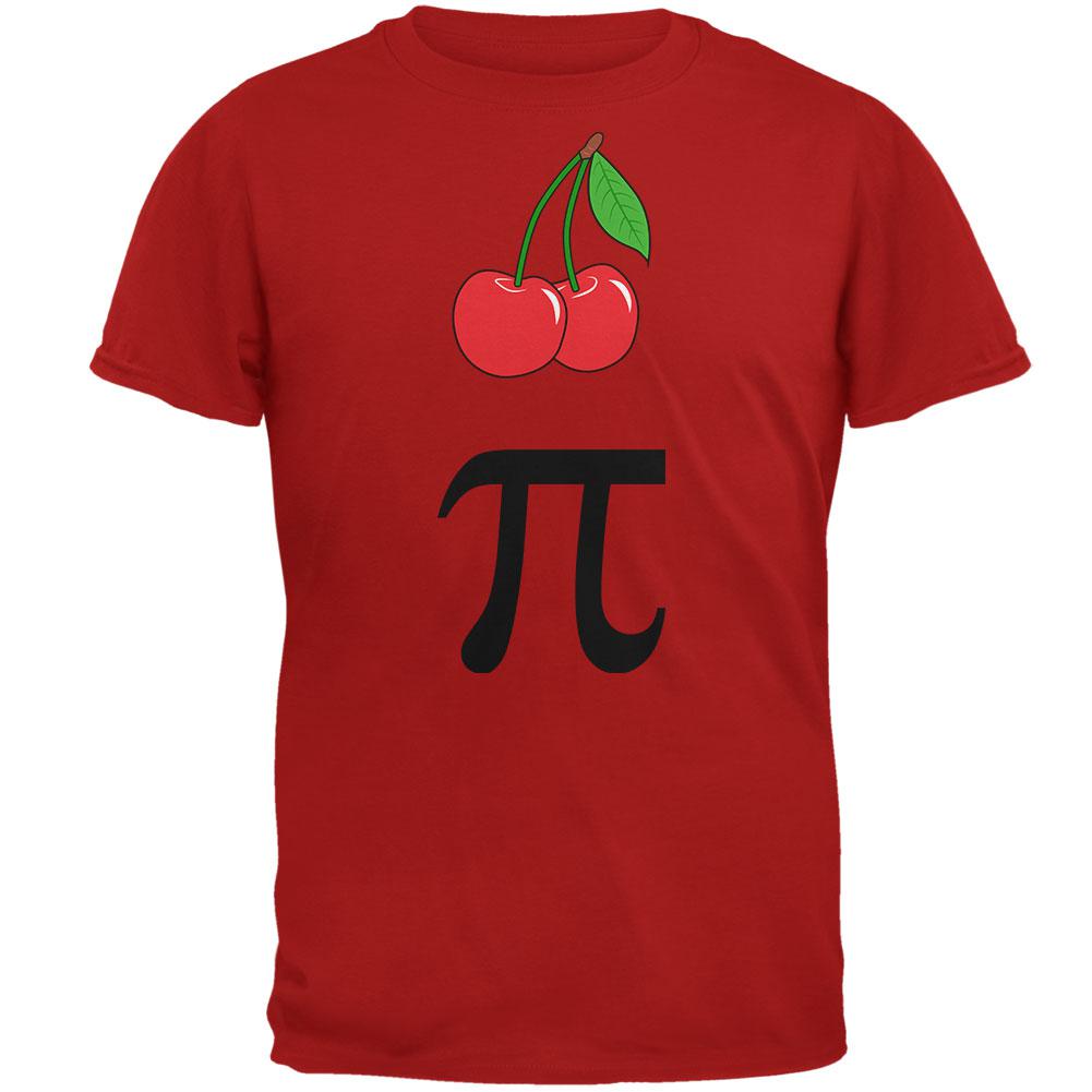 Halloween Math Pi Costume Cherry Day Mens Soft T Shirt Men's T-Shirts Old Glory 2XL Red 