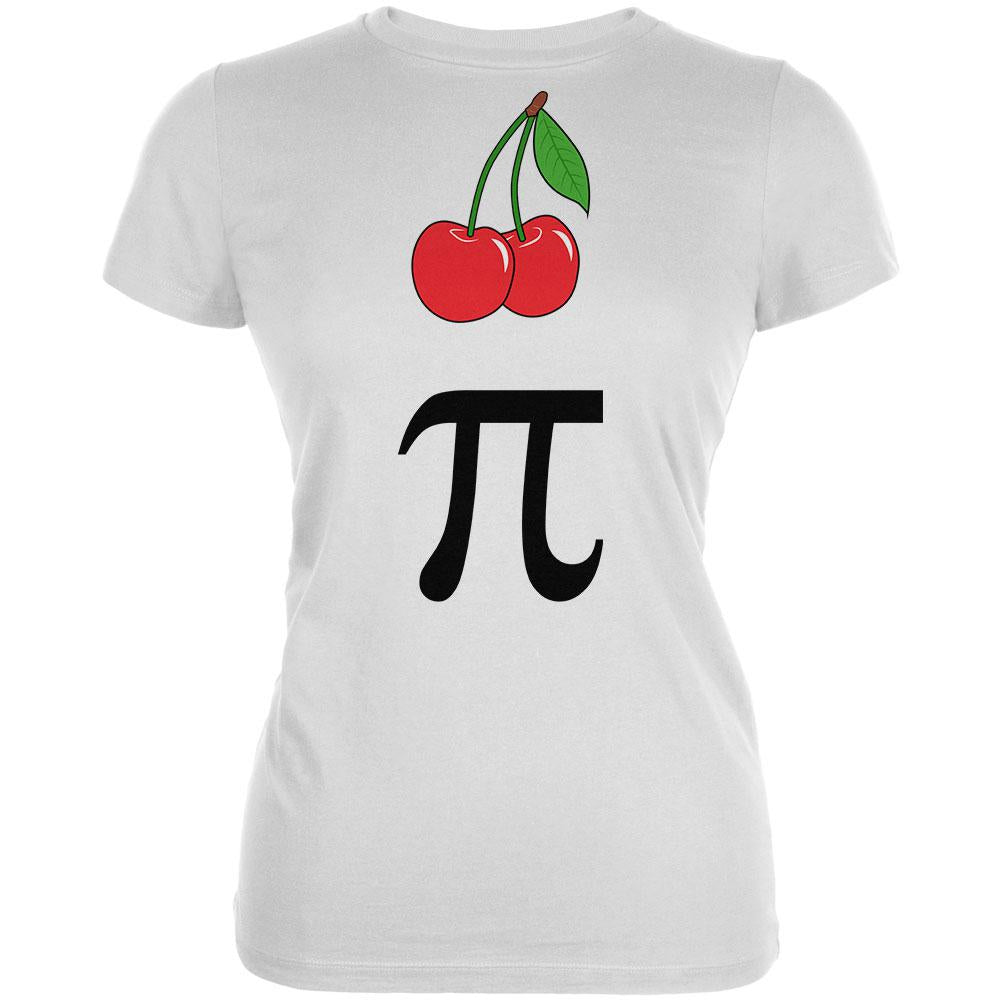 Halloween Math Pi Costume Cherry Day Juniors Soft T Shirt Juniors T-Shirts Old Glory 2XL White 