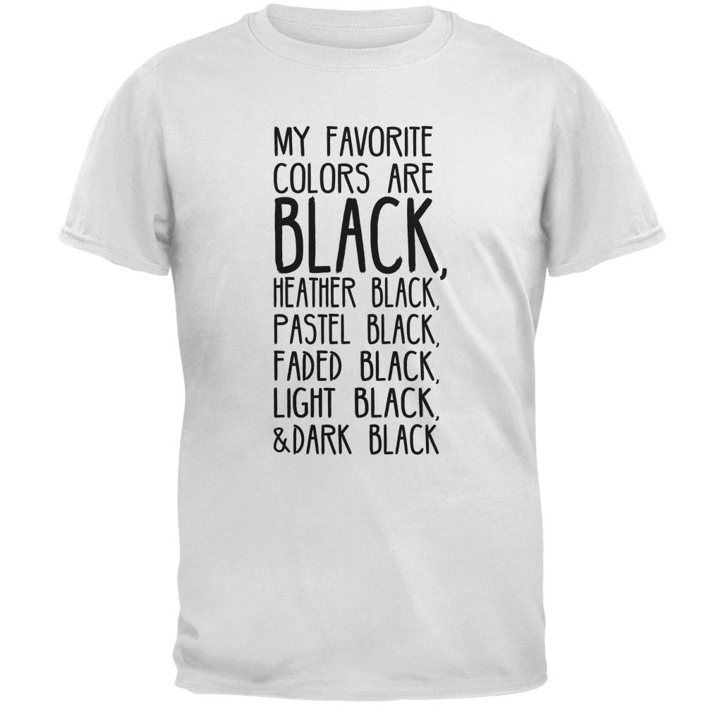 Halloween My Favorite Colors are Black Mens T Shirt Men's T-Shirts Old Glory 2XL White 