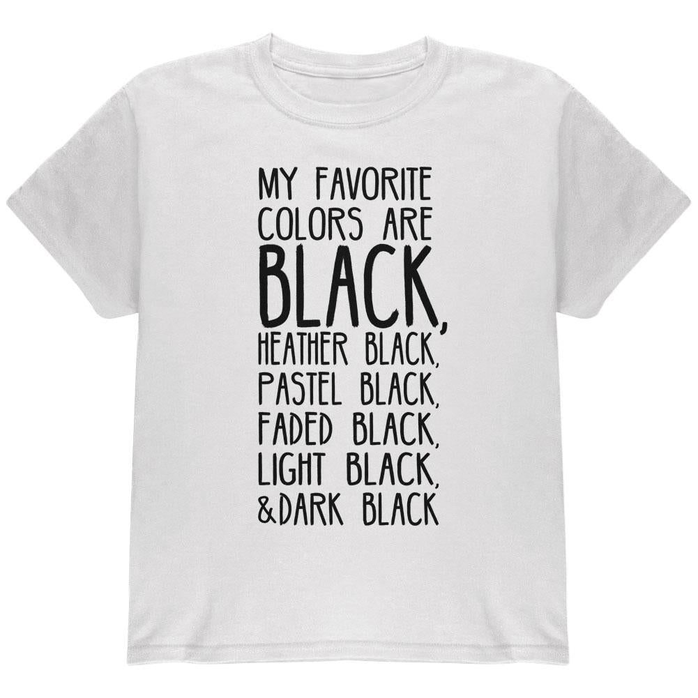 Halloween My Favorite Colors are Black Youth T Shirt Youth T-Shirts Old Glory LG White 