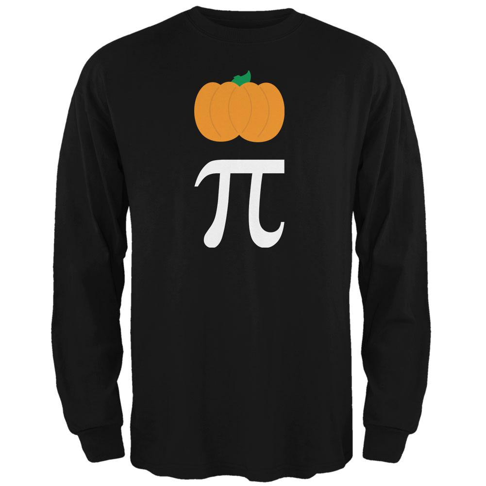 Halloween Math Pi Costume Pumpkin Day Mens Long Sleeve T Shirt Men's Long Sleeves Old Glory 2XL Black 