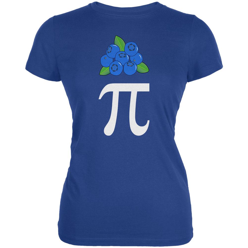 Halloween Math Pi Costume Blueberry Day Juniors Soft T Shirt Juniors T-Shirts Old Glory 2XL Royal 