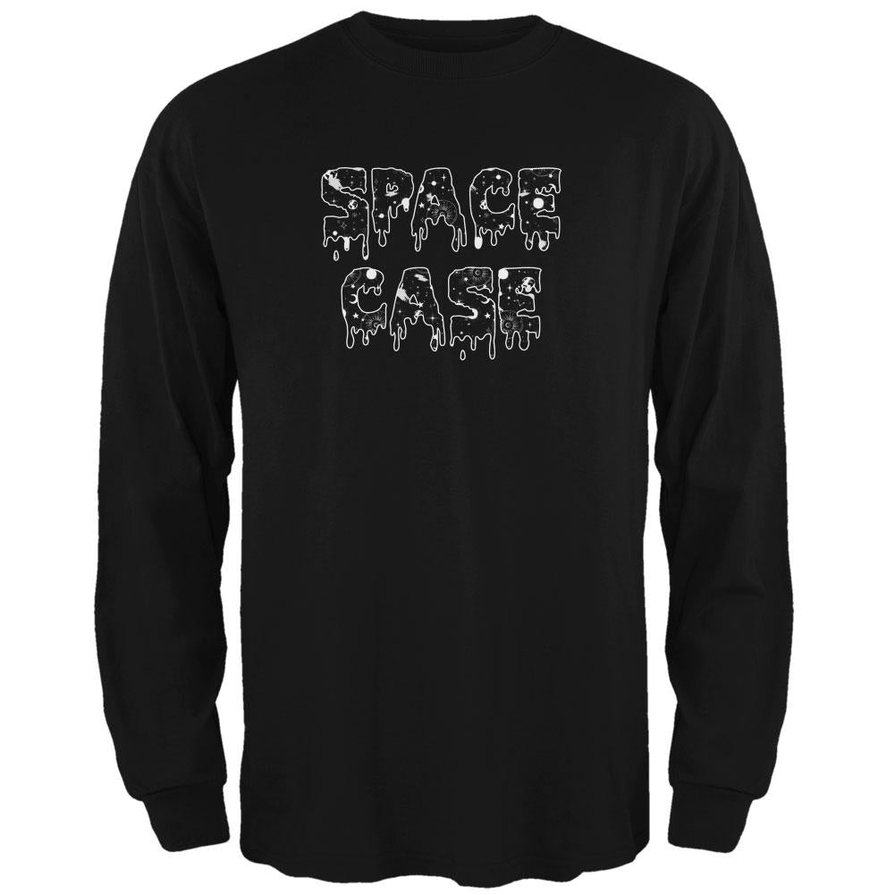 Halloween Space Case Galaxy Mens Long Sleeve T Shirt Men's Long Sleeves Old Glory 2XL Black 