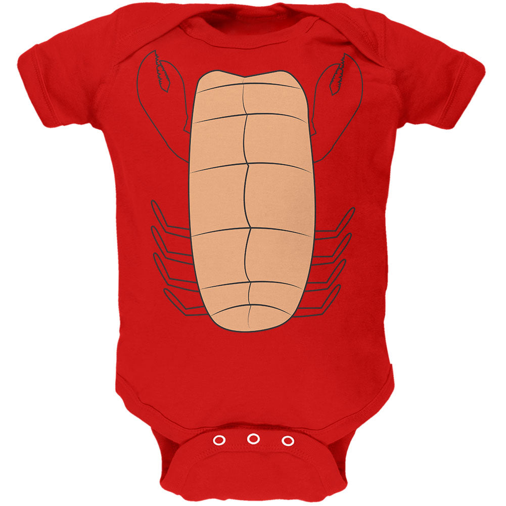 Halloween Lobster Costume Soft Baby One Piece Baby One Piece Old Glory 0-3M Red 