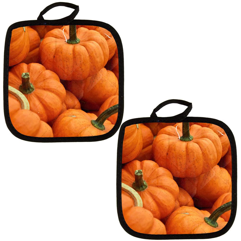 Autumn Pumpkins Pumpkin Patch All Over Pot Holder (Set of 2) Pot Holders Old Glory OS Orange 