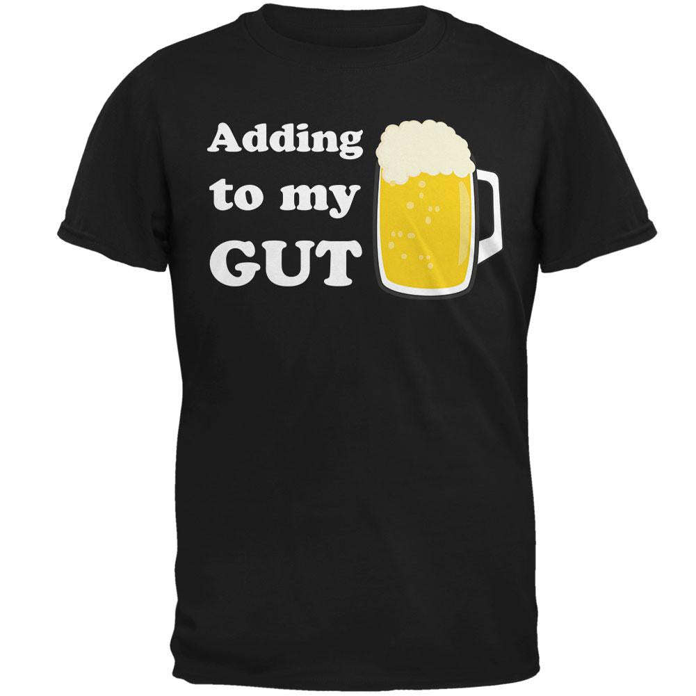 St. Patrick's Day Adding To My Gut Beer Mens T Shirt Men's T-Shirts Old Glory 2XL Black 