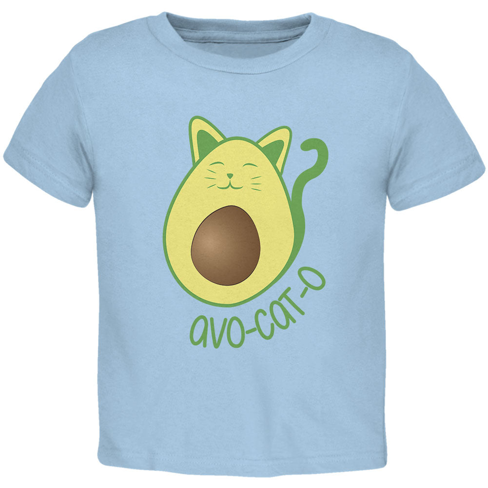 Avocado Cat Avocato Toddler T Shirt Toddler T-Shirts Old Glory 2T Light Blue 