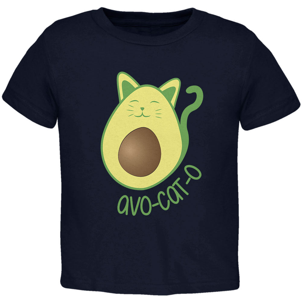 Avocado Cat Avocato Toddler T Shirt Toddler T-Shirts Old Glory 2T Navy 