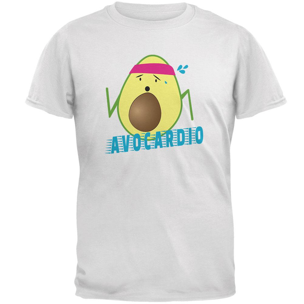 Avocado Cardio Avocardio Mens Soft T Shirt Men's T-Shirts Old Glory 2XL White 