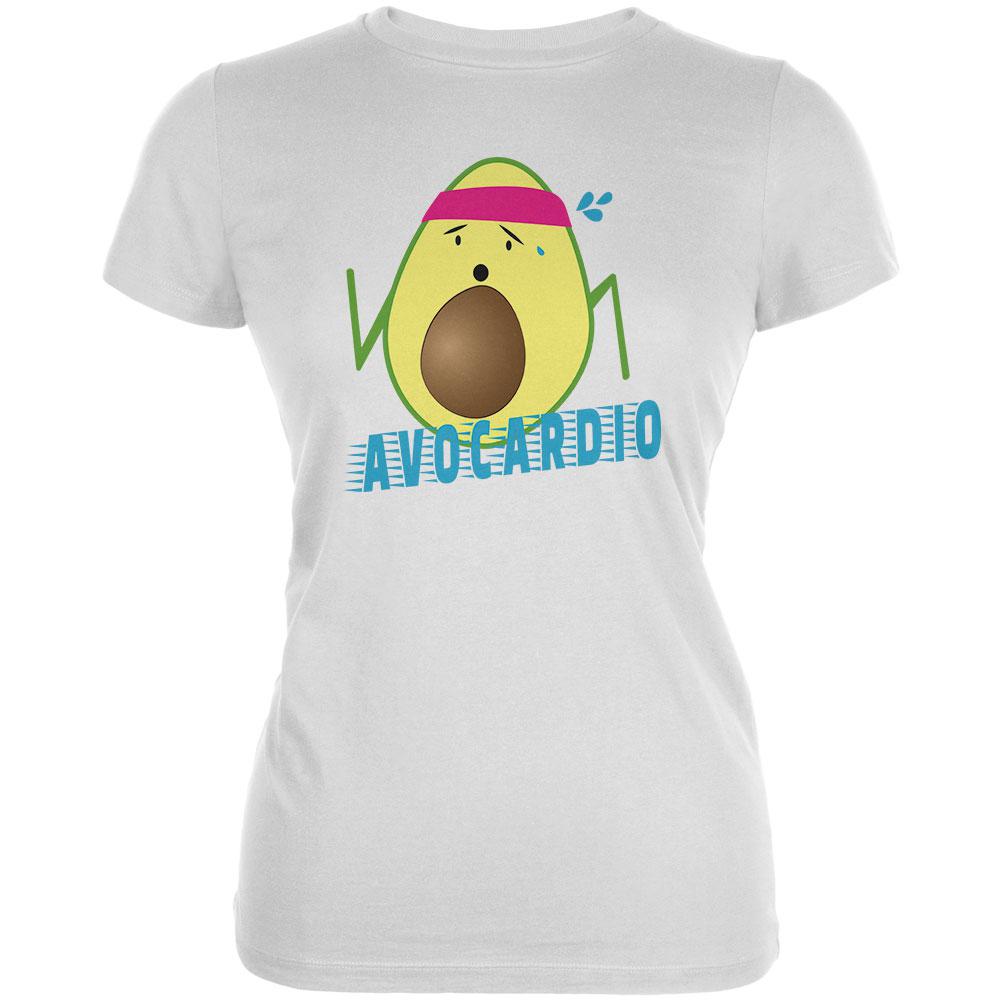 Avocado Cardio Avocardio Juniors Soft T Shirt Juniors T-Shirts Old Glory 2XL White 