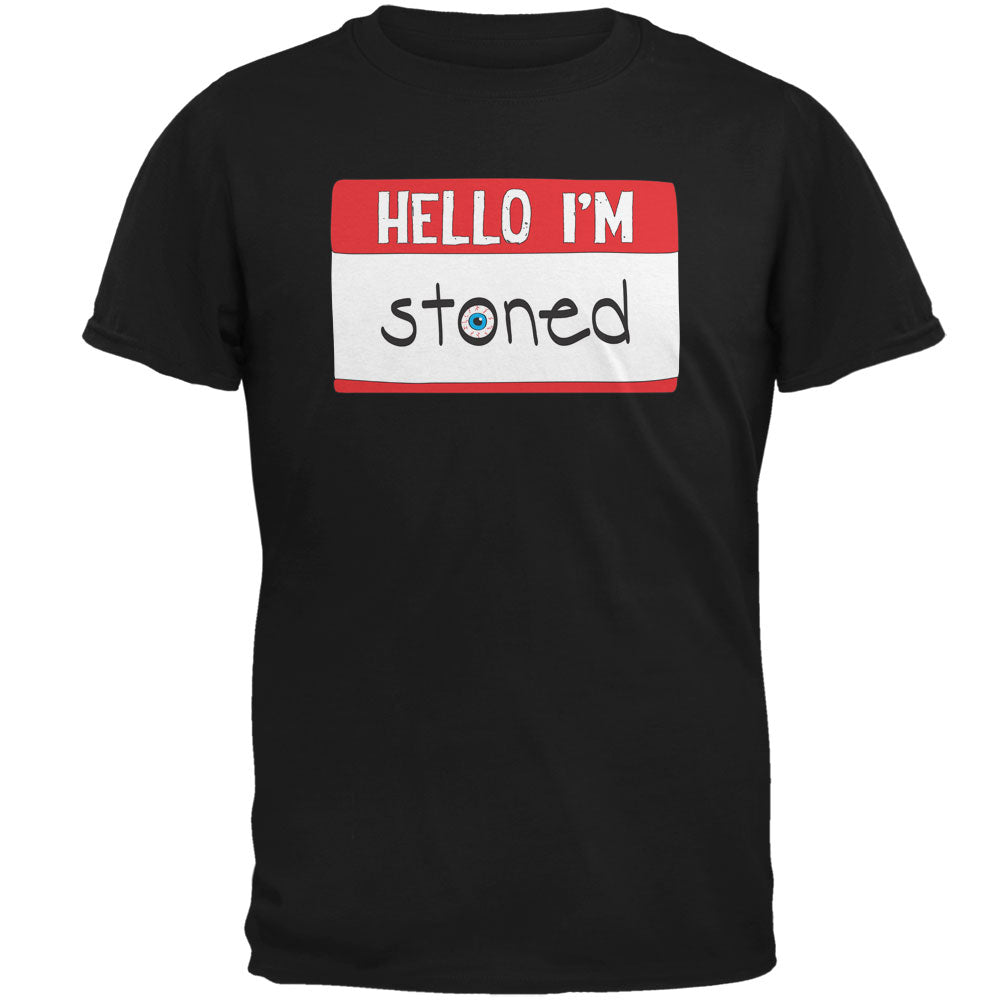 Halloween Hello I'm Stoned Mens T Shirt Men's T-Shirts Old Glory 2XL Black 