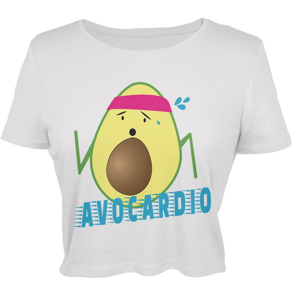 Avocado Cardio Avocardio Juniors Boxy T Shirt Juniors T-Shirts Old Glory LXL White 