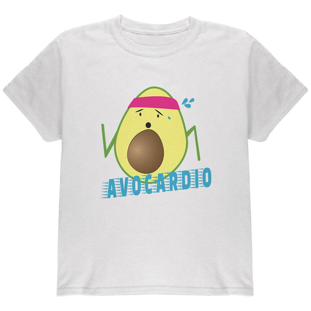 Avocado Cardio Avocardio Youth T Shirt Youth T-Shirts Old Glory LG White 