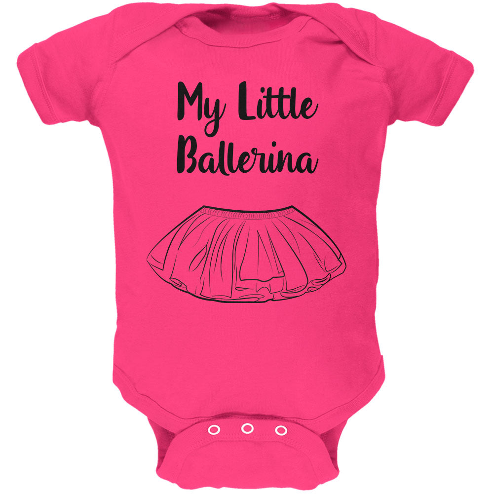 My Little Ballerina Soft Baby One Piece Baby One Piece Old Glory 0-3M Hot Pink 