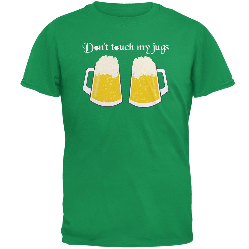 St. Patrick's Day Don't Touch My Beer Jugs Mens T Shirt Men's T-Shirts Old Glory 2XL Irish Green 