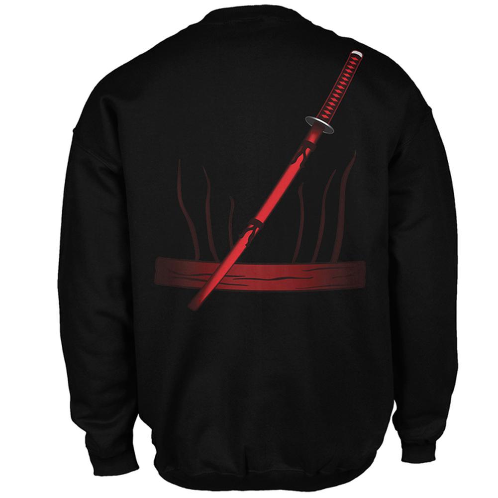 Halloween Red Clan Ninja Assassin Costume Mens Sweatshirt Men's Sweatshirts Old Glory   