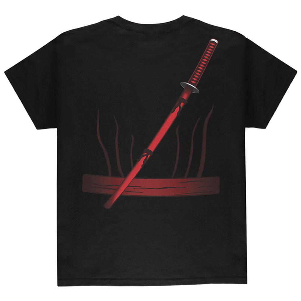 Halloween Red Clan Ninja Assassin Costume Youth T Shirt Youth T-Shirts Old Glory   