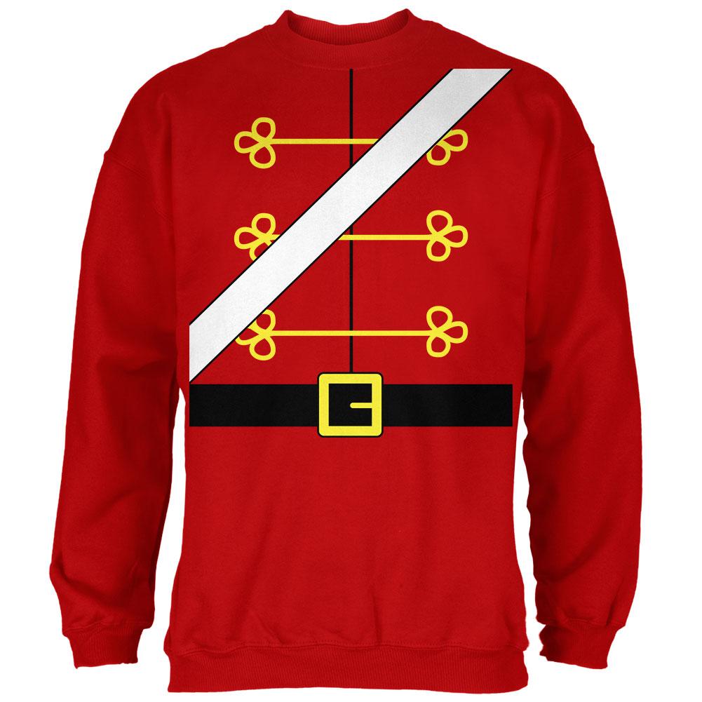 Christmas Toy Soldier Nutcracker Costume Mens Sweatshirt Men's Sweatshirts Old Glory SM Red 