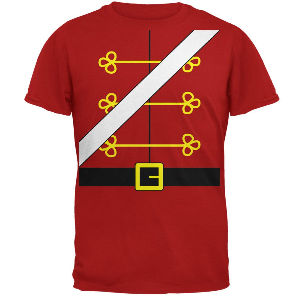 Christmas Toy Soldier Nutcracker Costume Mens Soft T Shirt Men's T-Shirts Old Glory 2XL Red 