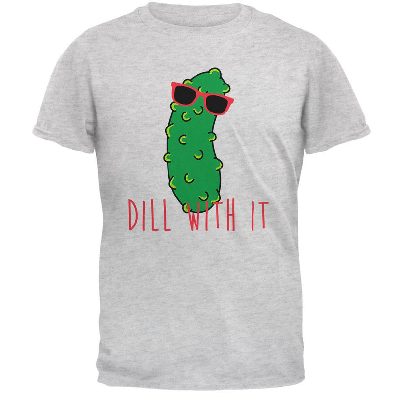 Vegetable Pickle Dill Deal With It Mens T Shirt Men's T-Shirts Old Glory 2XL Light Heather Grey 