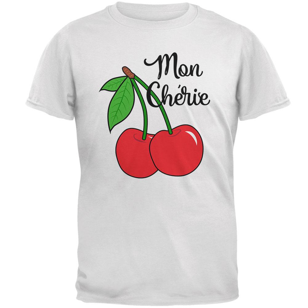 Fruit Cherry Mon Cheri My Darling Mens T Shirt Men's T-Shirts Old Glory 2XL White 