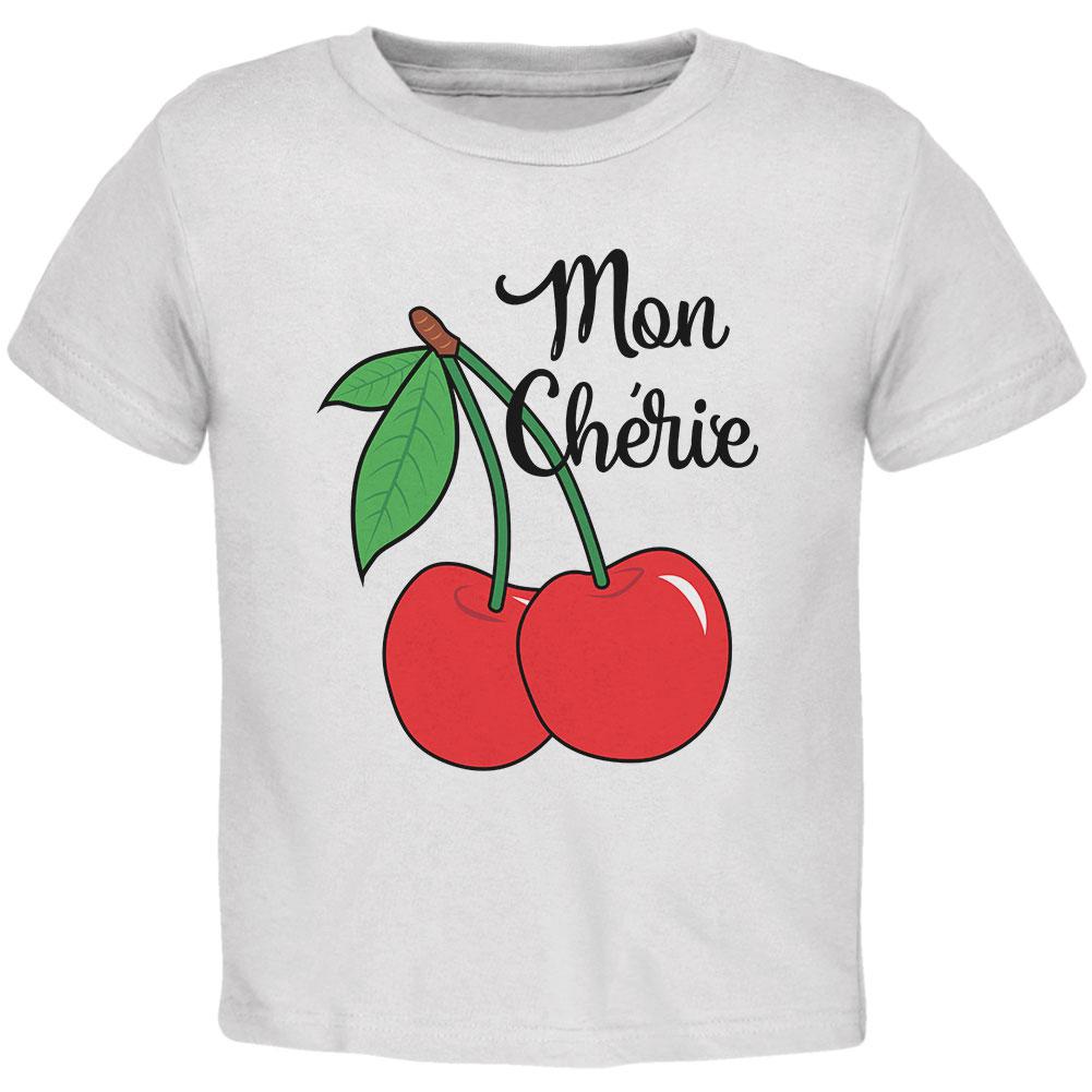 Fruit Cherry Mon Cheri My Darling Toddler T Shirt Toddler T-Shirts Old Glory 2T White 