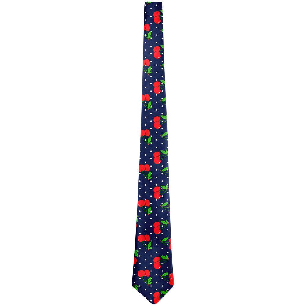 Fruit Cherry Cherries Repeat Pattern All Over Neck Tie Men's Neck Ties Old Glory   