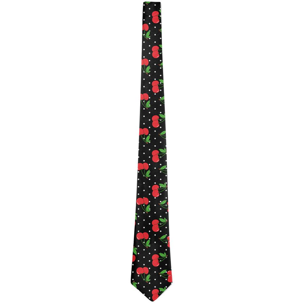 Fruit Cherry Cherries Repeat Pattern All Over Neck Tie Men's Neck Ties Old Glory   