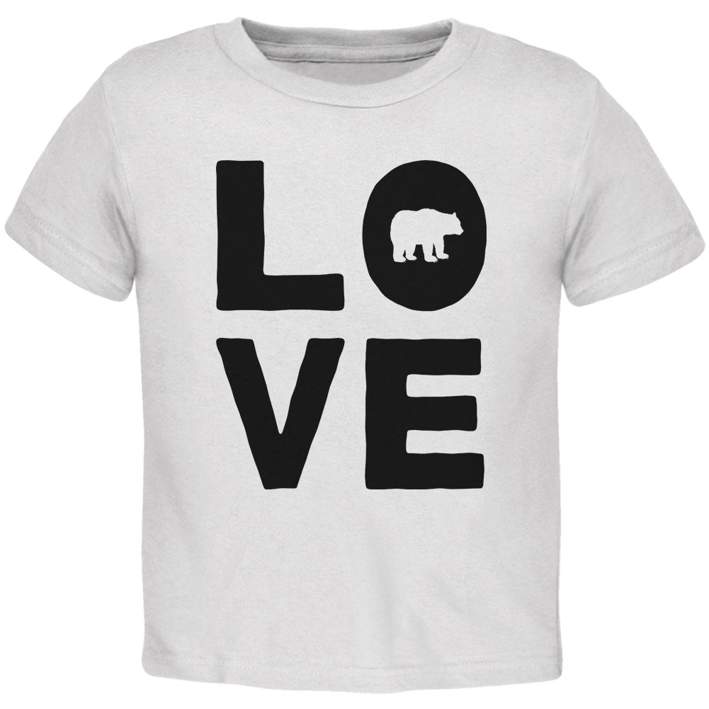 Autumn Bear Love Toddler T Shirt Toddler T-Shirts global 2T White 