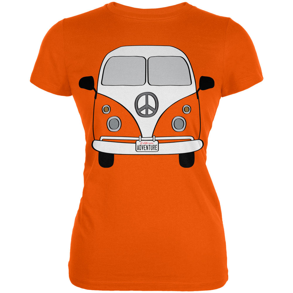 Halloween Travel Bus Costume Camper Adventure Juniors Soft T Shirt Juniors T-Shirts Old Glory 2XL Orange 