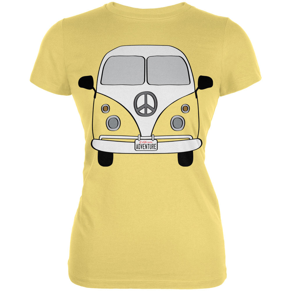 Halloween Travel Bus Costume Camper Adventure Juniors Soft T Shirt Juniors T-Shirts Old Glory LG Yellow 