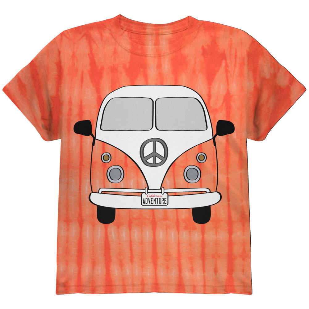 Halloween Travel Bus Costume Camper Adventure Youth T Shirt Youth T-Shirts Old Glory LG Bamboo Orange Tie Dye 