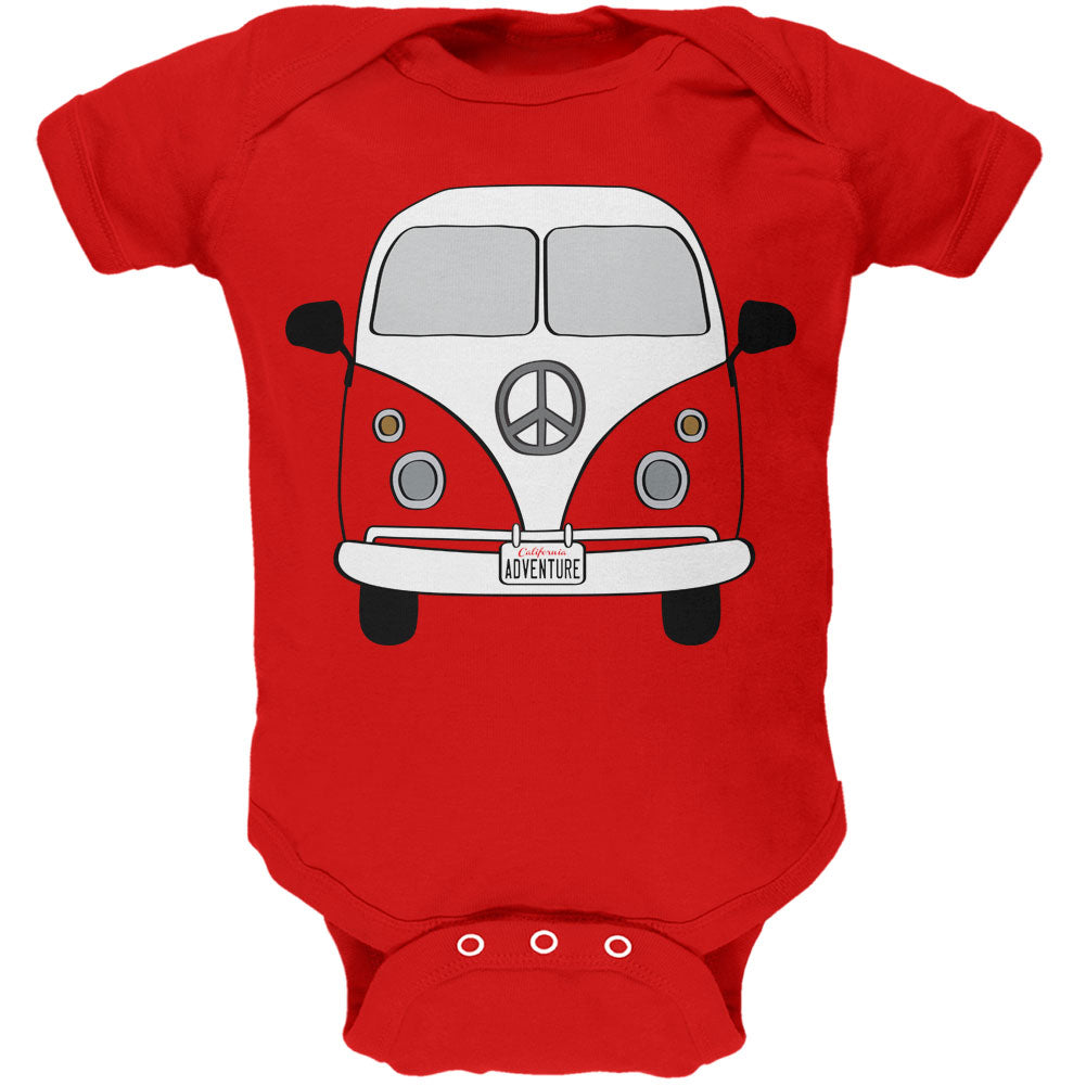 Halloween Travel Bus Costume Camper Adventure Soft Baby One Piece Baby One Piece Old Glory 0-3M Red 