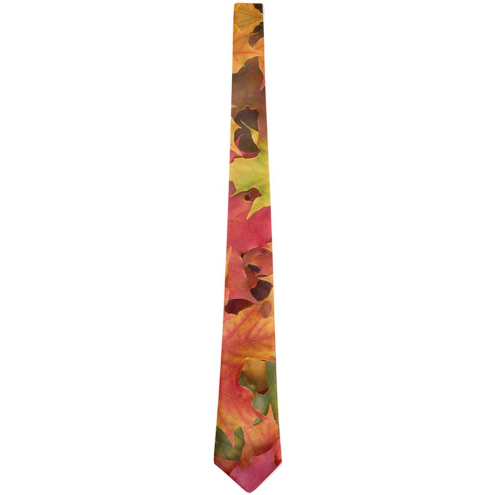 Autumn Fall Color Leaves All Over Neck Tie Men's Neck Ties Old Glory   