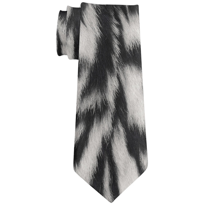 Halloween Siberian Tiger Stripes Fur All Over Neck Tie Men's Neck Ties Old Glory OS Multi 