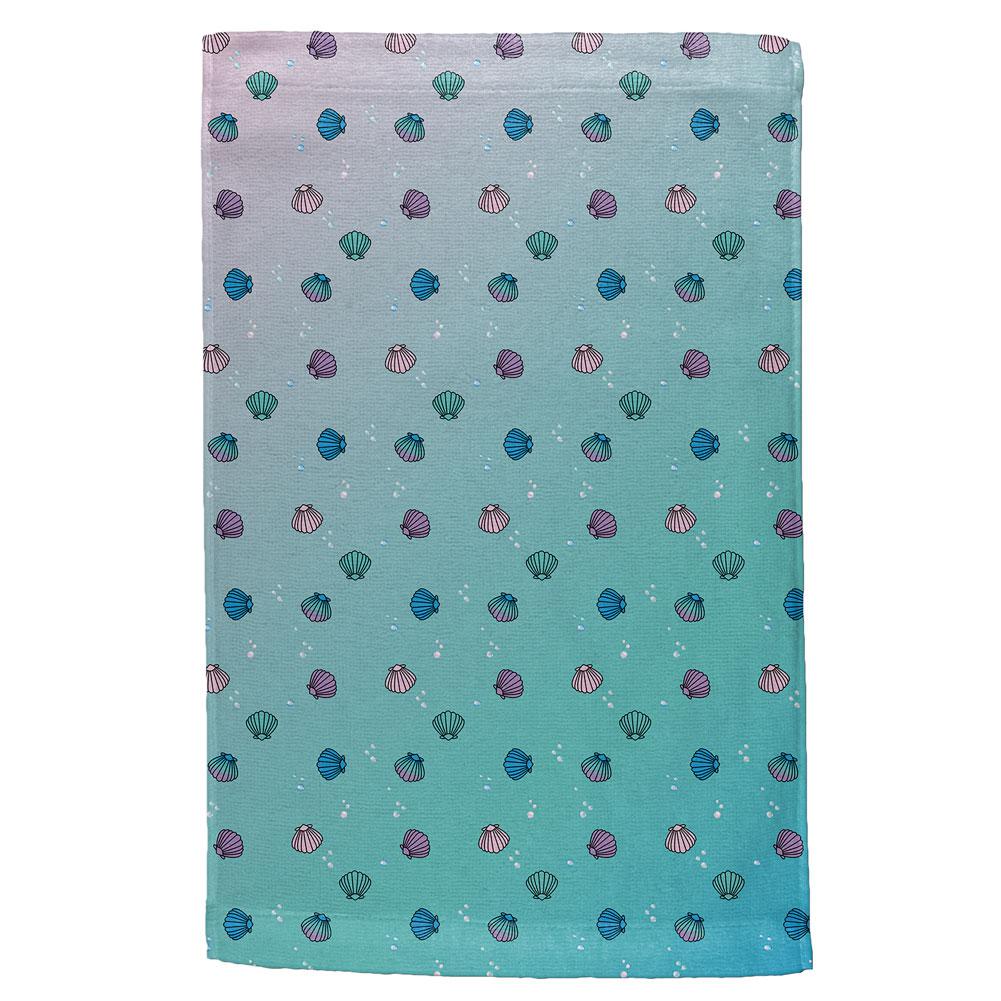 Mermaid Shells Bubbles Pattern Multi All Over Hand Towel Hand Towel Old Glory OS Multi 