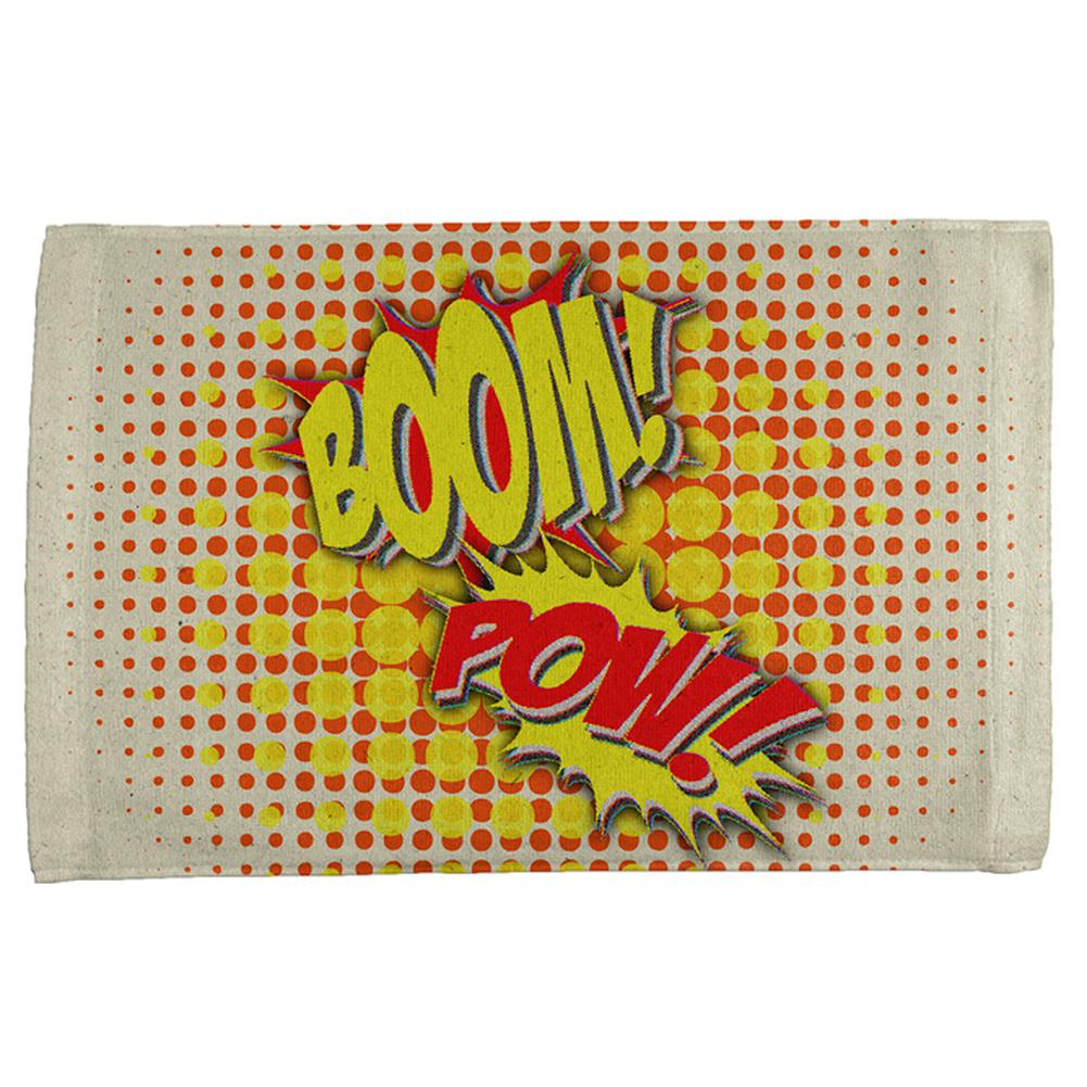 Boom Pow Vintage Comic Book All Over Hand Towel Hand Towel Old Glory OS Multi 