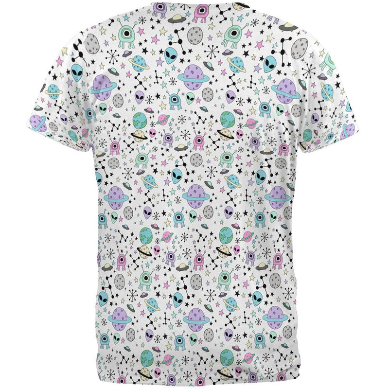 Outer Space Aliens Pattern All Over Mens T Shirt Men's T-Shirts Old Glory   