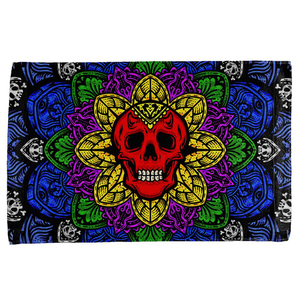 Halloween Demon Skull Mandala All Over Hand Towel Hand Towel Old Glory OS Multi 