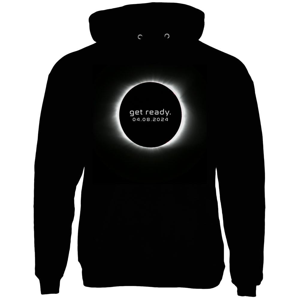 Get Ready Next Total Solar Eclipse Mens Hoodie Men's Hoodies Old Glory 2XL Black 