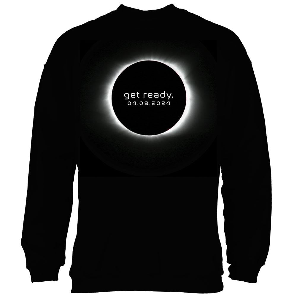 Get Ready Next Total Solar Eclipse Mens Sweatshirt Men's Sweatshirts Old Glory 2XL Black 