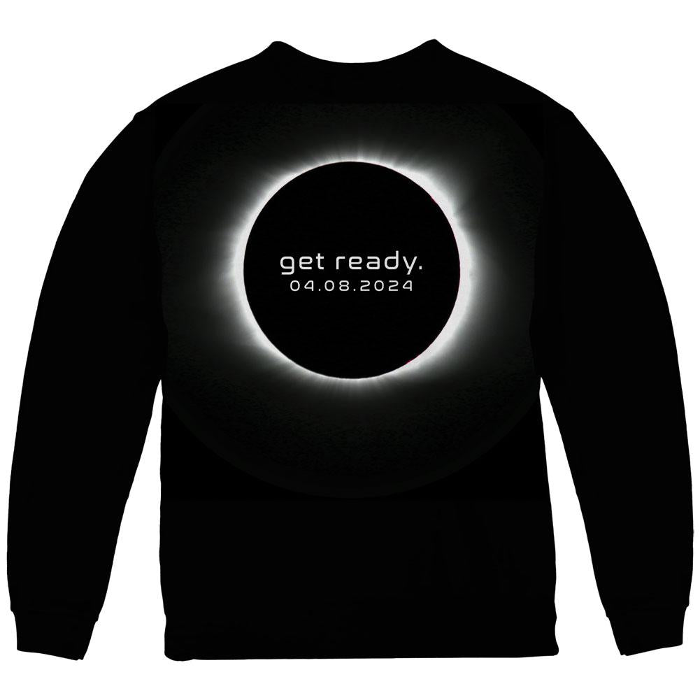 Get Ready Next Total Solar Eclipse Youth Sweatshirt Youth Sweatshirts Old Glory LG Black 