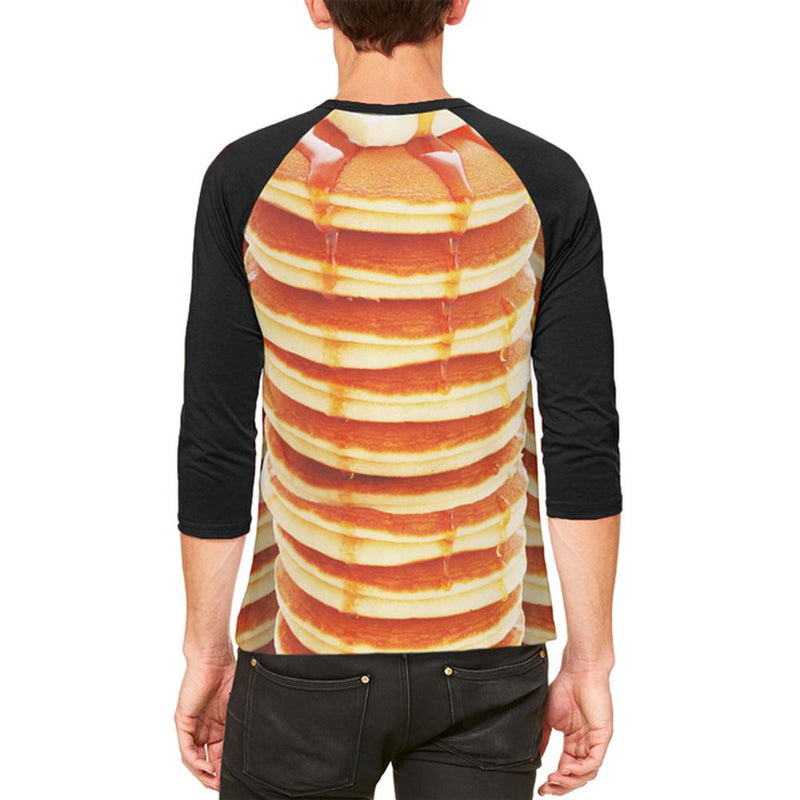 Halloween Pancakes and Syrup Breakfast Costume Mens Raglan T Shirt Men's T-Shirts Old Glory   