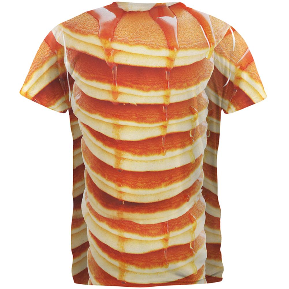 Halloween Pancakes and Syrup Breakfast Costume All Over Mens T Shirt Men's T-Shirts Old Glory   