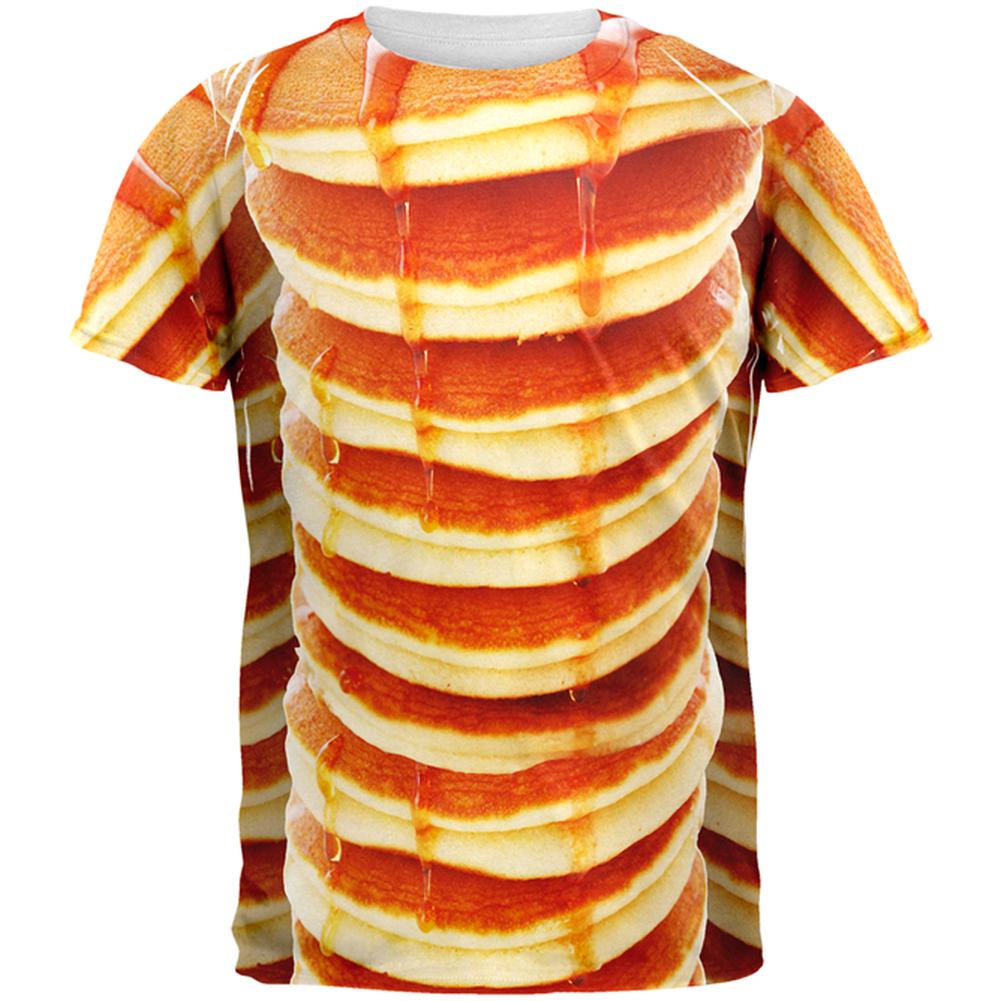 Halloween Pancakes and Syrup Breakfast Costume All Over Mens T Shirt Men's T-Shirts Old Glory 2XL Multi 