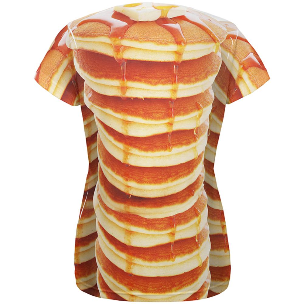 Halloween Pancakes and Syrup Breakfast Costume All Over Womens T Shirt Women's T-Shirts Old Glory   