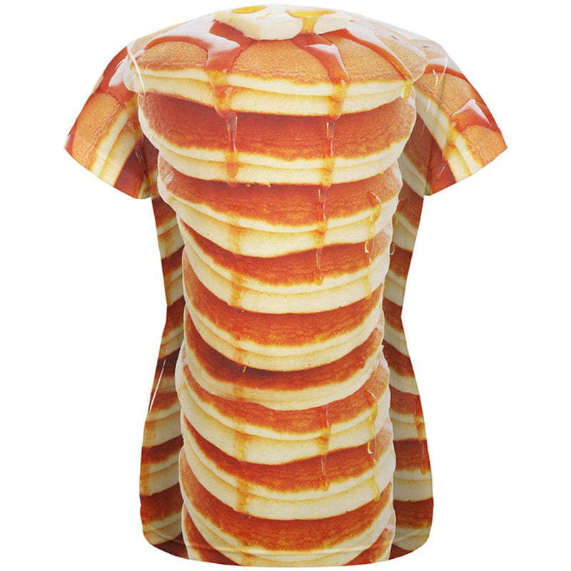 Halloween Pancakes and Syrup Breakfast Costume All Over Womens T Shirt Women's T-Shirts Old Glory   