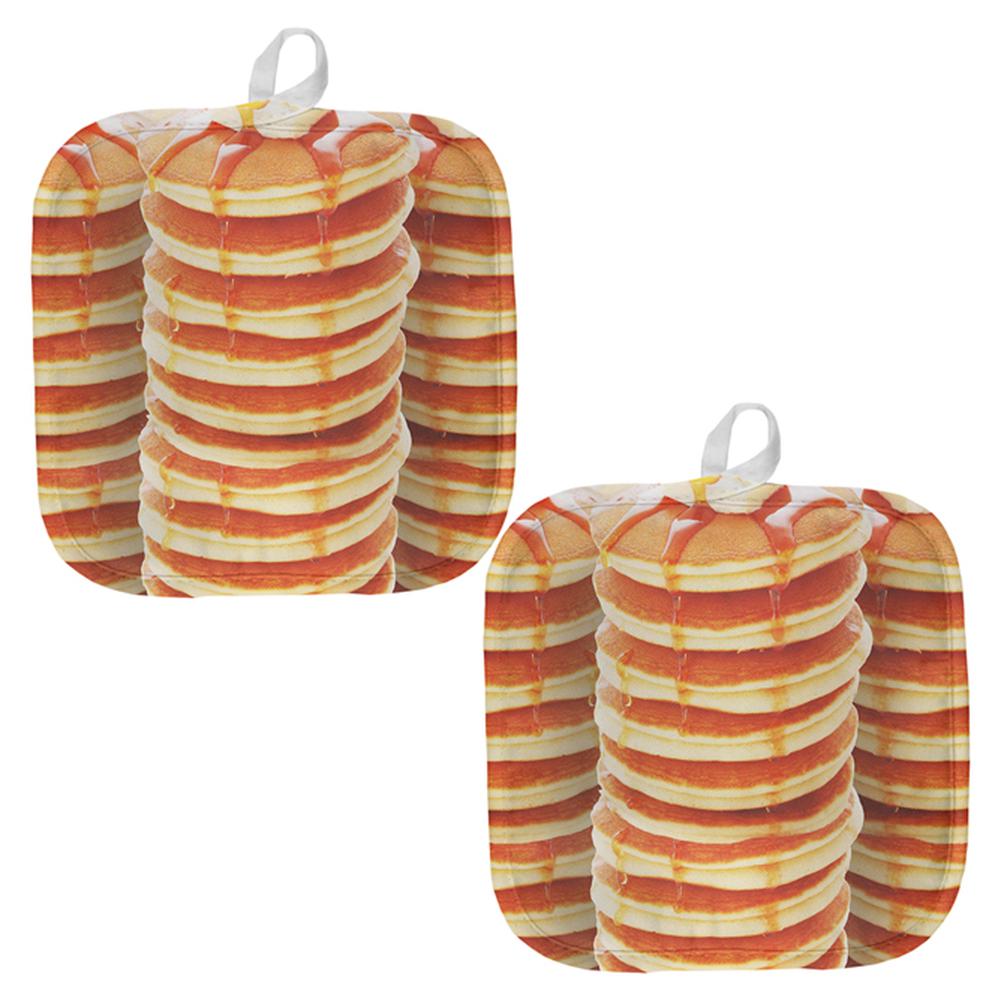 Pancakes and Syrup Breakfast All Over Pot Holder (Set of 2) Pot Holders Old Glory OS Multi 