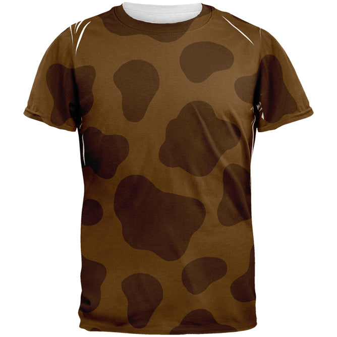 Halloween Brown Chocolate Milk Cow Costume All Over Mens T Shirt Men's T-Shirts Old Glory 2XL Multi 